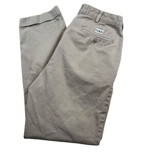 Polo Ralph Lauren Mens Khaki Chino Pleated Pants Size 34x32